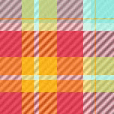 Ekose vektör arkaplanının desen tartan kumaşı. Kırmızı ve gök mavisi renklerinde kusursuz bir tekstil denetimi..