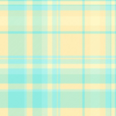 Kumaşın kumaş dokusunun vektör dokusu. Ekoseli, dikdörtgen desenli ışık ve gök mavisi renklerinde kontrol arkaplanı..