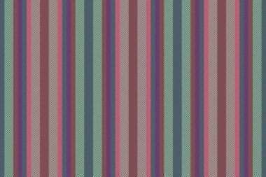 Arkaplan çizgilerinin doku desen çizgisi kırmızı ve cyan renklerinde dikey dikey bir tekstil vektörü ile kumaştır.