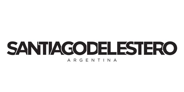 Santiago Del Estero Nell Emblema Argentino Stampa Web Design Presenta — Vettoriale Stock
