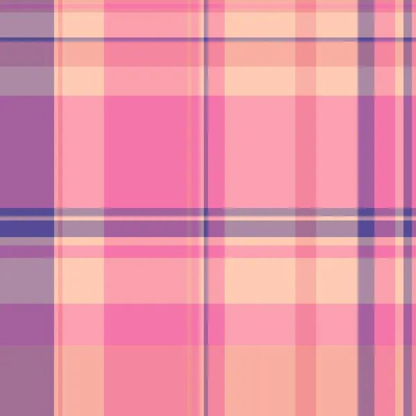 粉色格子布无缝格子布背景矢量纺织品织物的结构检测 — 图库矢量图片