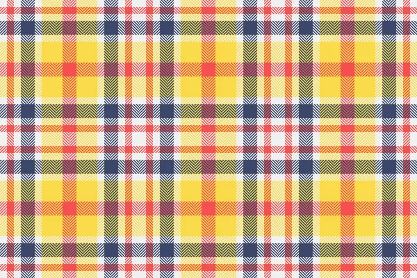 Background Vector Textile Check Texture Tartan Fabric Pattern Plaid Seamless — Stock Vector