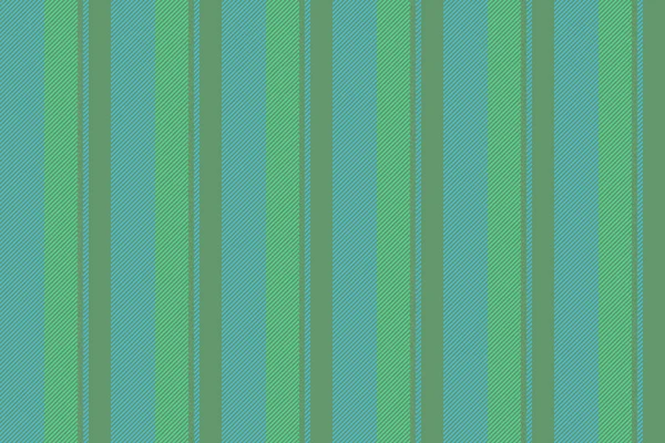 緑とシアン色のシームレスなパターンベクターの背景を持つラインストライプ生地のテキスタイル垂直テクスチャ — ストックベクタ