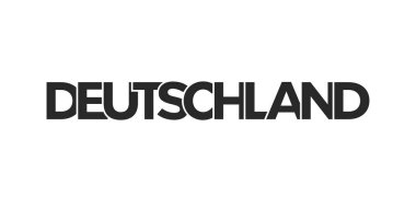 Deutschland, modern ve yaratıcı vektör illüstrasyon tasarımı. Almanya şehri seyahat afişleri, posterler, web ve kartpostallar için tasarlanmıştır..