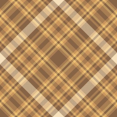 Turuncu ve kehribar rengi kumaş tekstil ile ekosesiz desenli tartan arkaplan deseni.