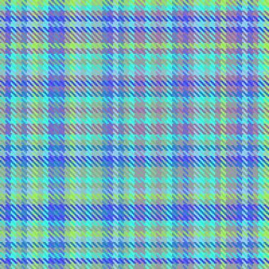 Doku kumaşının vektör arkaplan dokusu ekoseli kumaş kumaş tartan Pastel ve cyan renklerinde kusursuz desen.