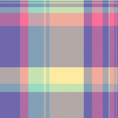 Ekose kumaşın tekstil dokusunu çivit ve sarı renklerde desensiz arkaplan ile kontrol et.