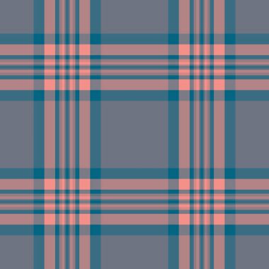 Kusursuz arkaplan kontrolünün vektör tartan tekstili Pastel ve Cyan renklerinde desenli kumaş.