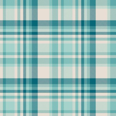 Tekstil dokusu vektörünün desenli tartan kumaşı. Arkaplan kontrolü, açık renk ve gök mavisi renklerinde ekosesiz..
