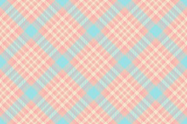 Ekoseli dokunun açık ve kırmızı renklerde vektör kumaşsız tekstil ile tartan arkaplan kontrolü.