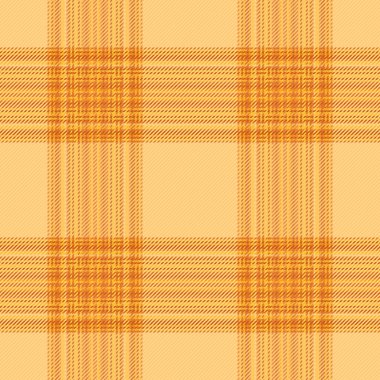 Kehribar ve turuncu renklerde ekose desenli kumaşlı, ekose desenli arkaplansız tartan vektör kontrolü.