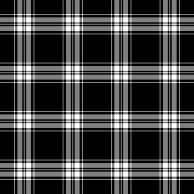 Tekstil ekoseli arkaplanının desensiz kumaşı gri ve siyah renklerde kontrol vektör desenli..