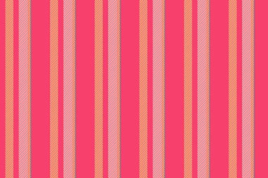 Şablon dokusunun tekstil dikey vektörü. Kırmızı ve sarı renklerde çizgileri olmayan kumaş..