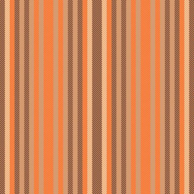 Çizgili kumaş arkaplanının dikey şekli turuncu ve pastel renklerde tekstil dokusu vektörüyle.