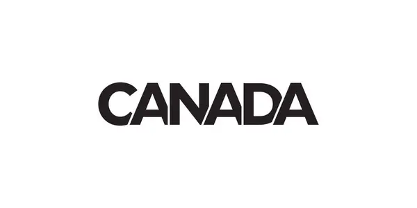 Kanada Emblem Für Print Und Web Design Mit Geometrischem Stil — Stockvektor