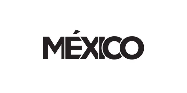 Mexico Embleem Voor Print Web Design Beschikt Geometrische Stijl Vector — Stockvector