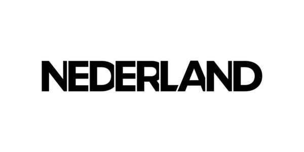Emblema Olandese Stampa Web Design Presenta Uno Stile Geometrico Illustrazione — Vettoriale Stock