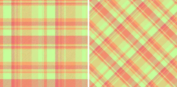 Fabric Check Textile Seamless Tartan Vector Background Plaid Pattern Texture — Stock Vector