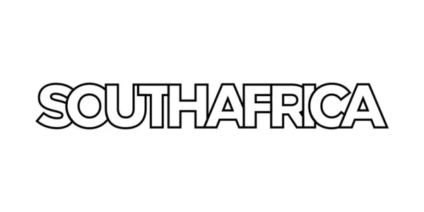 Emblème Afrique Sud Pour Impression Web Design Dispose Style Géométrique — Image vectorielle