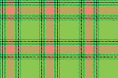 Ekoseli arka plan, kusursuz deseni yeşil olarak kontrol et. Tekstil baskısı için vektör kumaş dokusu, ambalaj kağıdı, hediye kartı, duvar kağıdı düz tasarım.