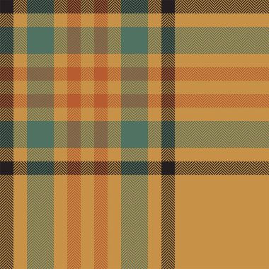 Ekose kontrol deseni turuncu ve kırmızı renklerde. Kusursuz kumaş dokusu. Tartan tekstil baskı tasarımı.