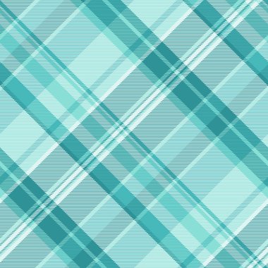 Cyan ve açık renkli ekose kumaş arkaplanlı tekstil denetim deseninin doku vektörü.