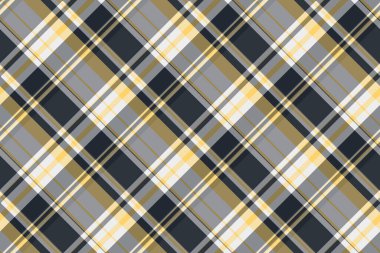 Kehribar ve gri renklerde desensiz arkaplan dokusuna sahip tartan vektör kumaşının tekstil denetimi.