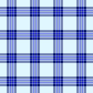 Doku arkaplan deseninin ekose tekstilini mavi ve açık renklerde dikişsiz bir tartan kumaş vektörü ile kontrol et.