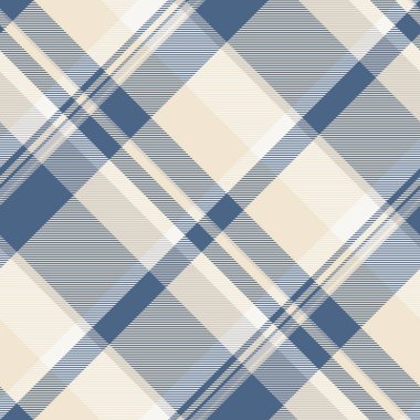 Açık ve mavi renkli ekose desenli tartan vektör tekstil arkaplanını kontrol et.