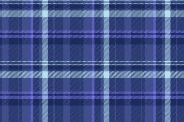 Tartan desenli ekoseyi mavi ve açık renkli vektörsüz kumaş arkaplanı ile tekstil denetimi yap.