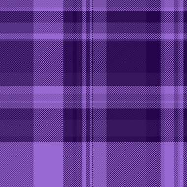 Menekşe ve ametist renklerinde kumaş dikişsiz tekstil ile vektör şablonu kontrolünün Tartan ekoseli arka planı.