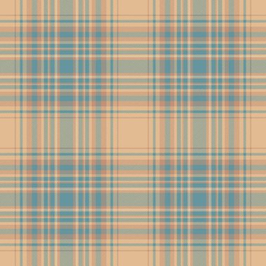 Tekstil arkaplan desenini turuncu ve cyan renklerinde kumaş kumaş desenli kumaşla tartansız olarak kontrol et.