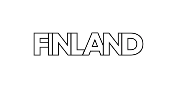 Znak Finska Pro Tisk Web Design Nabízí Geometrický Styl Vektorovou — Stockový vektor