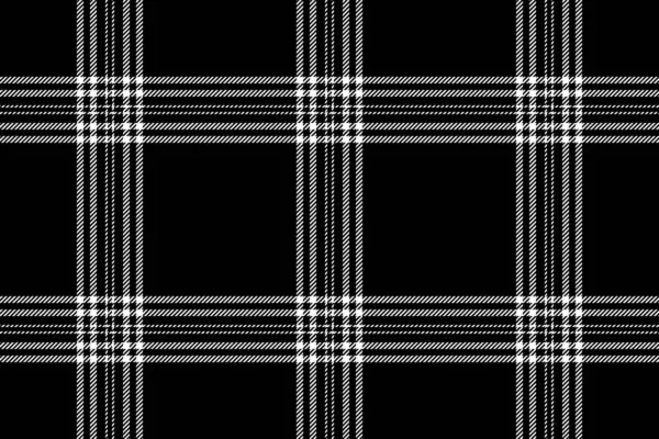 Siyah ve beyaz renkli tartan kumaş ekoseli arka plan dokusu vektörünün tekstil deseni.