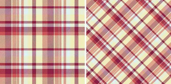 Check Textile Texture Seamless Pattern Vector Fabric Tartan Background Plaid — Stock Vector