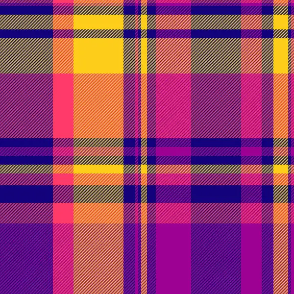 Pattern Textile Check Tartan Seamless Fabric Vector Plaid Texture Background — Stock Vector