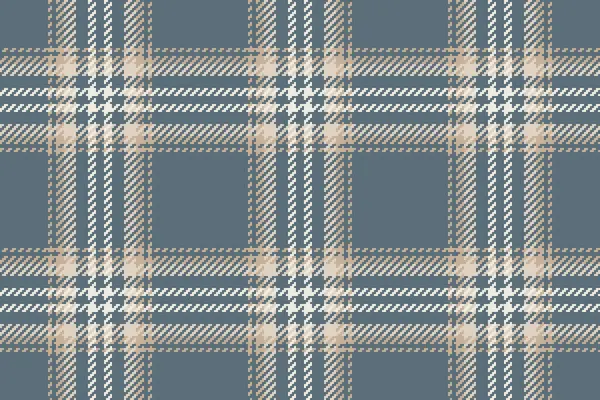 Fabric Plaid Textile Pattern Texture Seamless Tartan Check Background Vector — Stock Vector