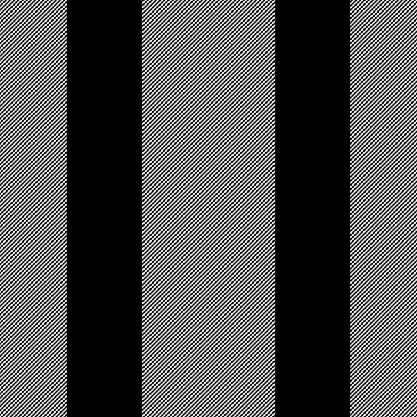 パターンファブリックベクターのラインテキスタイルのバックグラウンド シームレスなテクスチャストライプ 黒と白の色で垂直 — ストックベクタ