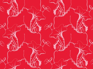 Floral pattern seamless background. Foliage and flower wallpaper design of nature. Vector illustration.
