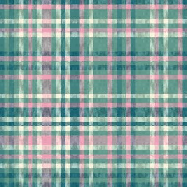 Tekstil desenli tartan arkaplanı olan desensiz kumaş dokusunu gök mavisi ve cyan renklerinde kontrol et.