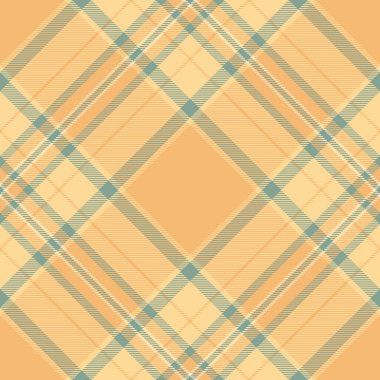 Turuncu ve kehribar renklerinde dikişsiz kumaş ekoseli doku arka plan tekstil desen vektör kontrolü.