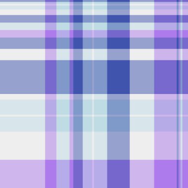 Ekose desenli açık ve mavi renkli kumaşlı tekstil arkaplanının kusursuz doku vektörü.