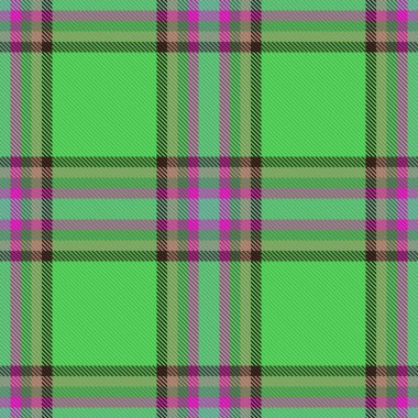 Yeşil ve menekşe renkleri ile dikişsiz vektör tartan kumaşı olan tekstil ekosistemini kontrol et.