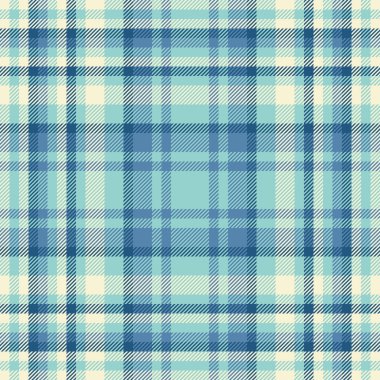 Kalıpsız ekoseli kumaşın kumaş desenli arka planı açık ve cyan renklerinde tartan tekstil vektörü ile.