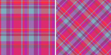 Kumaş dokusu kontrolünün kusursuz vektör deseni ve trend renklerinde tartan tekstil ekoseli.