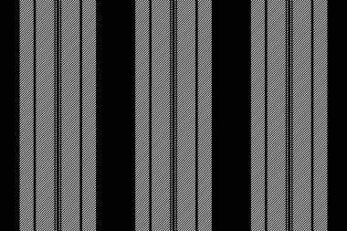 Siyah ve beyaz renklerde dikey arka planı olmayan vektör çizgilerinin kumaş dokusu.