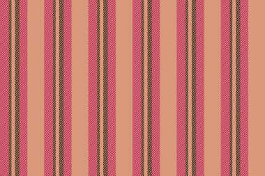 Çizgilerin dikey dokusu dikey, turuncu ve pembe renklerde kusursuz bir desen vektör çizgisi var..