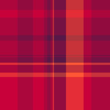 Ekose arka plan tartanı kırmızı ve pembe renklerde dikişsiz olan kontrol vektör tekstil dokusu deseni.