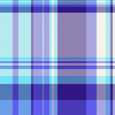 Desenli tekstil kontrol arkaplanı olan kumaşsız ekose kumaş dokusu çivit ve beyaz renklerde.