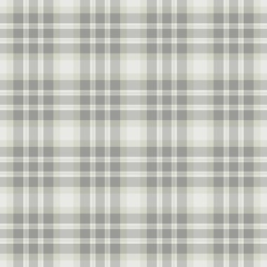 Ekose tartan kontrolünün tekstil arkaplan deseni, gümüş ve beyaz renklerde kumaşsız vektör dokusu ile.